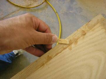 Filling a Hoosier Cabinet Joint