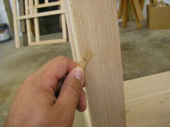 FIlling Nail Holes on a Hoosier Cabinet