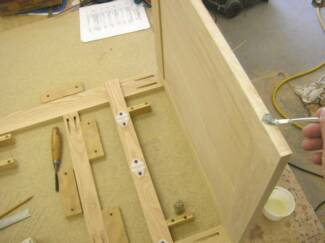 Gluing the Hoosier Cabinet's Lower Face Frame