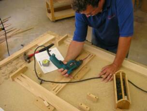 Building the Hoosier Cabinet's Lower Rear Frame